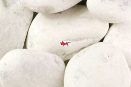 Márvány díszkavics, Carrara-fehér kerekszemcsés 100 – 300 mm