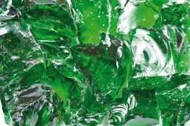 Üvegdarab, fűzöld 50 – 100 mm