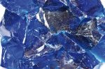 Üvegdarab, áfonya-kék 50 – 100 mm