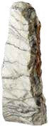 Márvány-Monolit  fehér erezet, természetes kő, érdes, vágott aljzattal H60-90 cm.  60-140kg/db