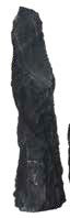 Márvány-Monolit fekete -szürke, természetes kő, érdes, vágott aljzattal H60-90 cm.  60-140kg/db