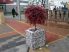 Szögletes virágbox talp és fedőháló nélkül 45x130cm alapterületű, 40cm magas virágtartó fémszerkezet (kő nélkül) 