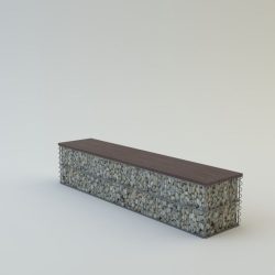 Pad, borovi fenyő ülőfelülettel 40x40x270 3 személyes pad (kő nélkül) 
